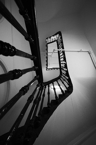 Spiral staircase at Melbourne's GPO building